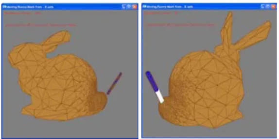 Figure 9a. Local refine SPM mesh Left: contact  region prediction; right: interference detection