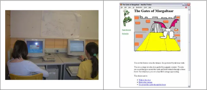 Figure 3: A typical setup for a team  Figure 4: A page from a story 