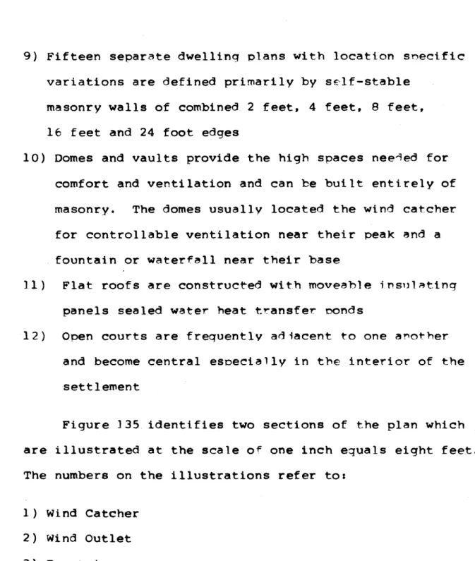 Figure  135  identifies  two  sections  of  the  plan  which are  illustrated  at  the  scale  of  one  inch equals  eight  feet.