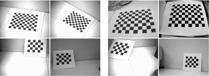 Figure 2: Examples of patterns successfully and unsuccessfully recognized by OpenCV’s cvFindChessBoardCornerGuesses() function