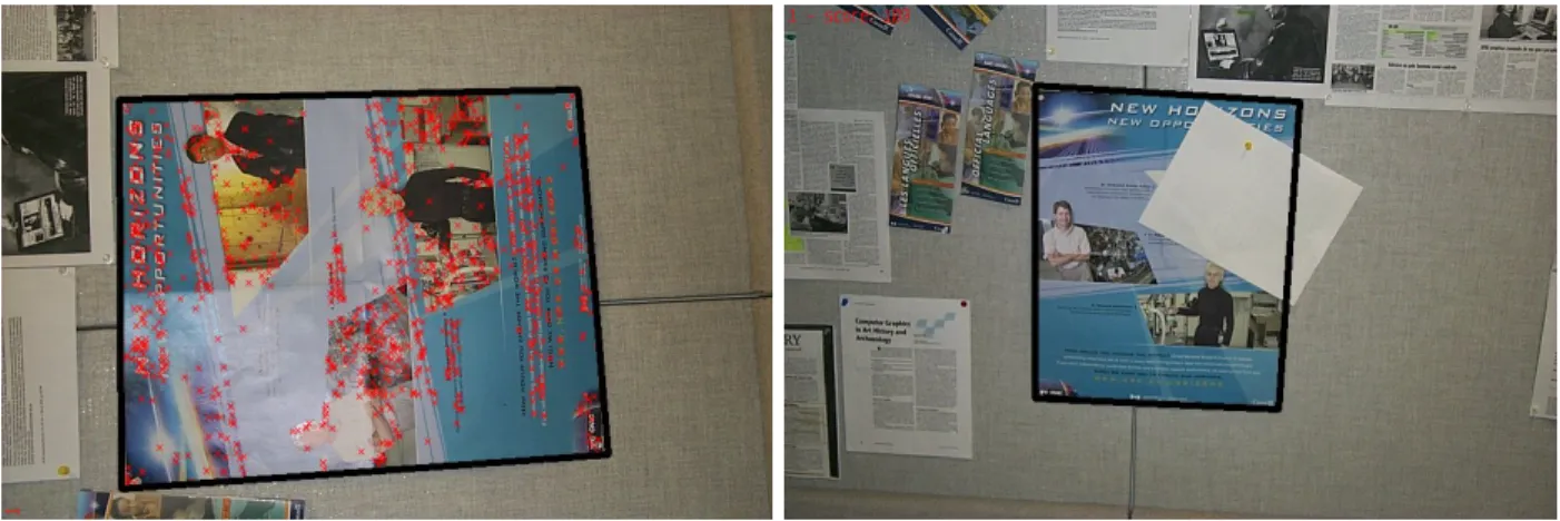 Fig. 3. Subimage retrieval example. Top left, selected image subregion. Other quadrants - matching subregions.