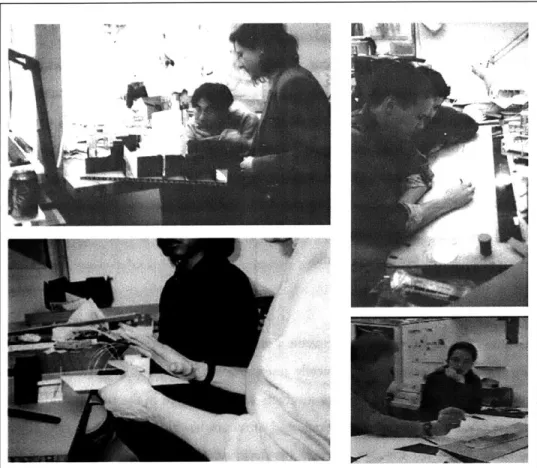 Figure  4:  Intimacy  of the  deskcrit with  the  student  and  the design  material.