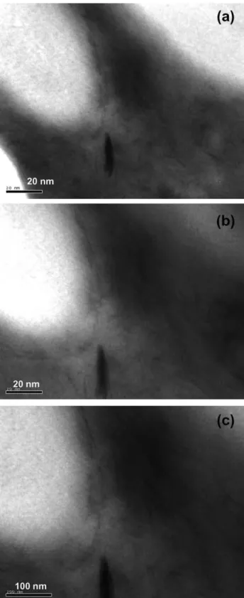 Fig. 5 shows the interfacial region in PS/PP blend with a weight ratio of 20/80 modified with 5 wt% of C20A addition