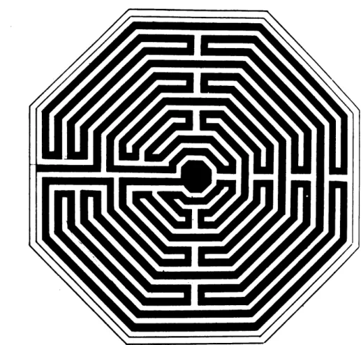 FIGURE  336.  Labyrinth,  now destroyed,  inlaid  in the pavement  of the Cathedral of Amiens