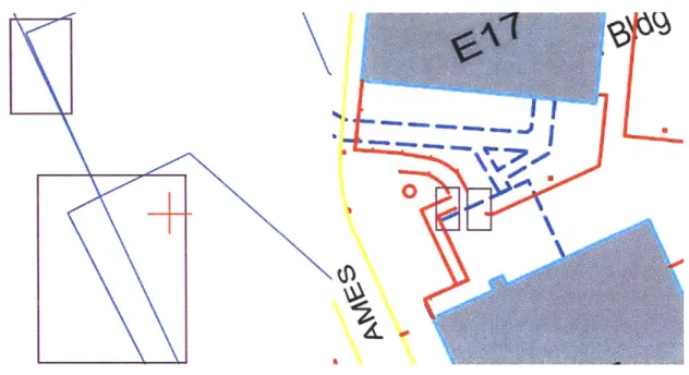 Figure  2-3:  Examples  of  the  Erroneous  Contours.  Invalid  T- T-junctures  and  contour  gaps  are  marked  with  purple  boxes  to