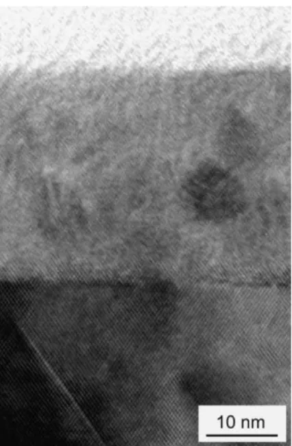 Fig. 9. High-resolution TEM micrograph of the oxide layer presented in Fig. 8(c).