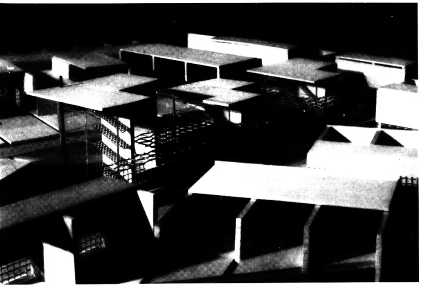 Figure  18.  View  of  final  model  showing vertical  elements  and  screen  enclosure.