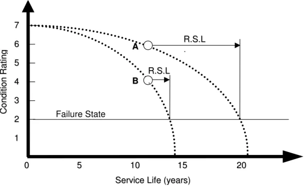 Figure 4: Deterministic deterioration curve. 