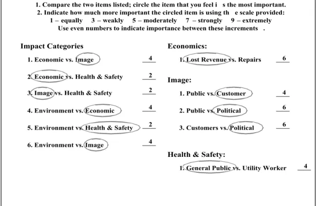 Figure 4: Example of stakeholder input.