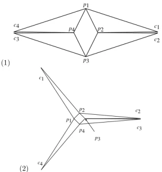 Figure 7: Petal polygons that can fold to form convex or non-convex bumpy pyramids, but the non-convex ones have larger volume than the convex ones.
