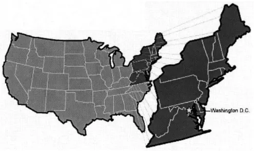 Figure  8.  The  Northeast,  including New York  City, and  Washington,  D.C.  is  BellAtlantic territory