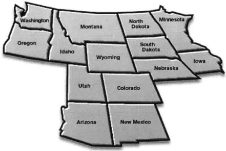 Figure 9.  The  North  and  Midwest  had  been  the  exclusive  local  services domain  of US  West