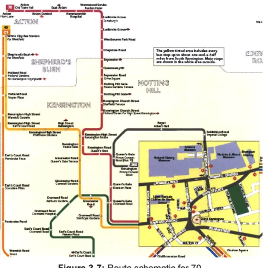 Figure 3-7:  Route schematic for 70