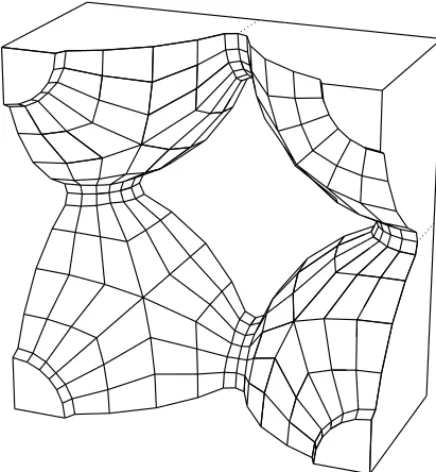 Fig. 1. Geometrical representation of the physical domain treated by the finite element sintering simulation.