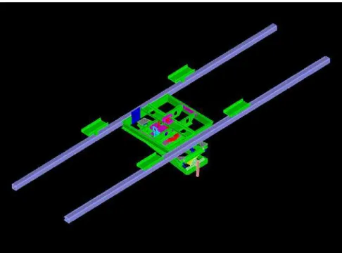 Figure 3b: CAD- top isometric - view for the Planar Motion Mechanism. 
