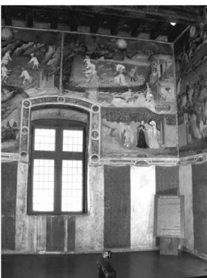Figure 2.  Visualisation of the Torre dei Mesi in Trento, Italy  with the virtual theatre