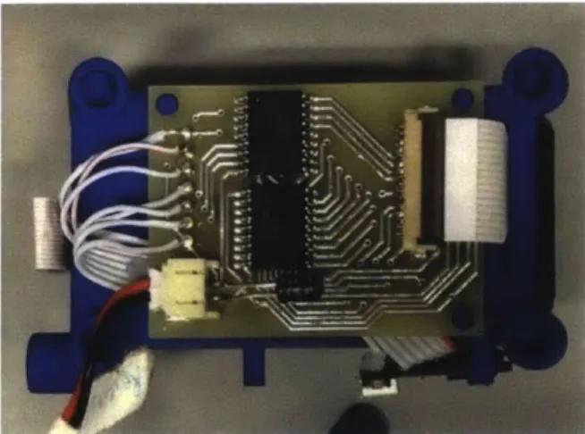 Figure  3-5:  Photograph  of the printhead  control  circuit board  mounted on the handset