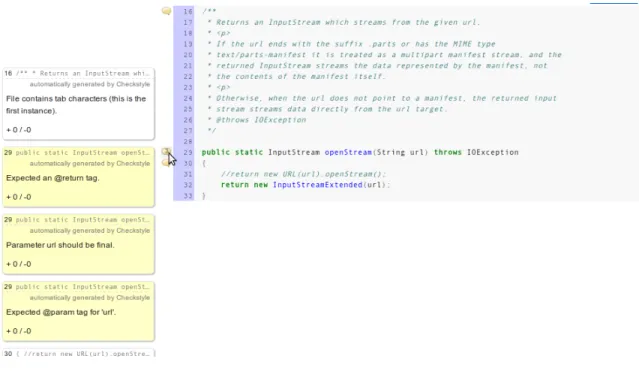 Figure 5-4: Comment markers on a chunk