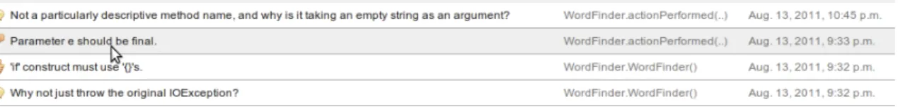 Figure 5-8: User contribution activity stream