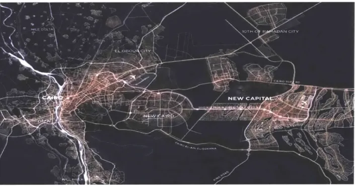 Figure  1 - Plan  showing  location  of the 'New  Capital'  (Source: thecairocapital.com)