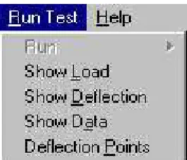 Figure 3.30. Run Test Menu 