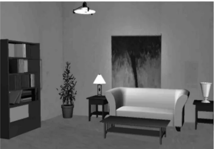 Figure 13-6 .   The Virtual Boutique.  The room has been virtualised with photogrammetric  techniques