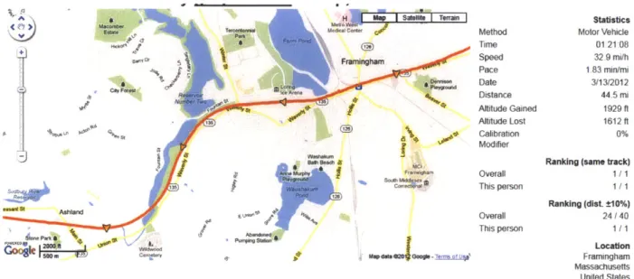 Figure  11:  Close-up  map of GPS  Data Points