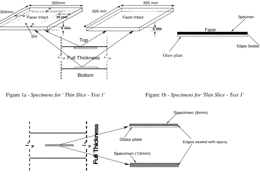 Figure 2 - Specimens for ' Thin Slice - Test 2'