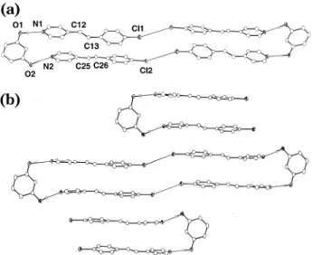 Figure 2. ORTEP perspective of the X-ray crystal structure of (res) ‚ (4-Cl-dpcb). The photoproduct assembles with the template to form a discrete four-component molecular assembly