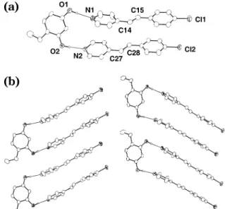 Figure 3. ORTEP perspective of the X-ray crystal structure of (4-Et-res) ‚ 2(4-Cl-sbz)