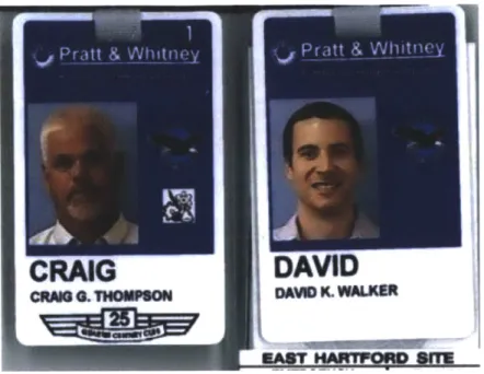 Figure  19: Scanned  images  of two  Pratt &amp; Whitney badges, which  are powerful  symbols of the company culture