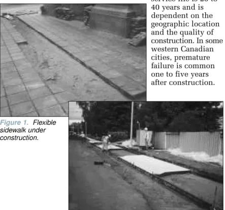 Figure 2. Concrete slab-on-grade sidewalk under construction.