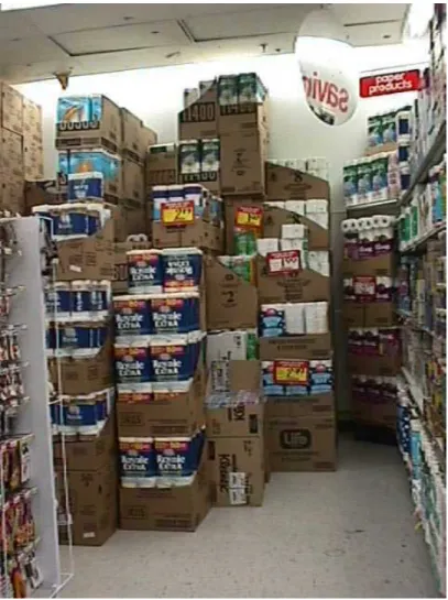 Figure 2.  Bulk display of paper towels.