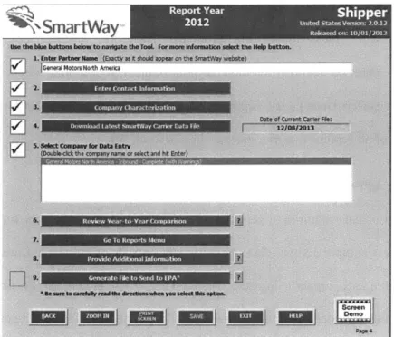 Figure 11:  Home-Screen  Menu  of SmartWay Shipper Tool  1211