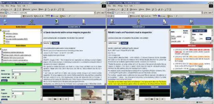 Figure 11 shows an example of user interfaces to access ADAC within the desktop knowledge management and decision support configuration