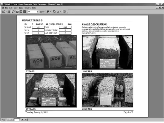 Figure 2: Historical Report for a Specimen at Treat Island 