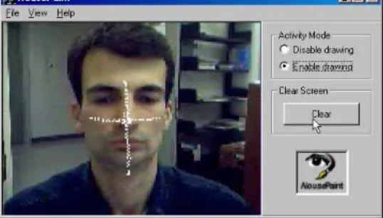 Figure 4: NousePaint program allows a user to draw with the nose.