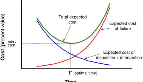 Figure 5. Expected costs variation over the asset life-time.