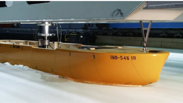 Figure 13: Photograph of the model of the USCGC Healy in the IMD basin 