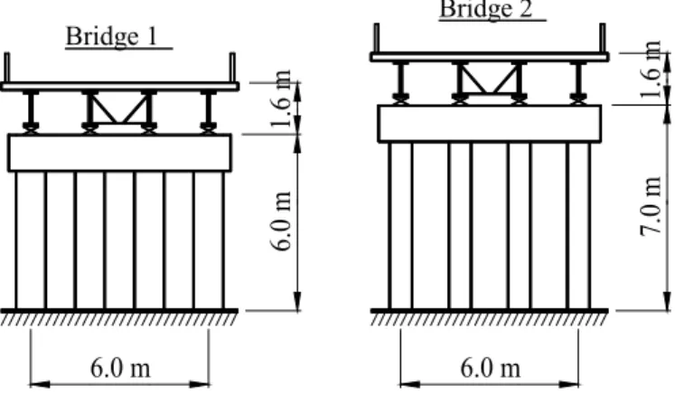 Figure 3.  Bridges 1 and 2 for Numerical Example  Bridge 2  