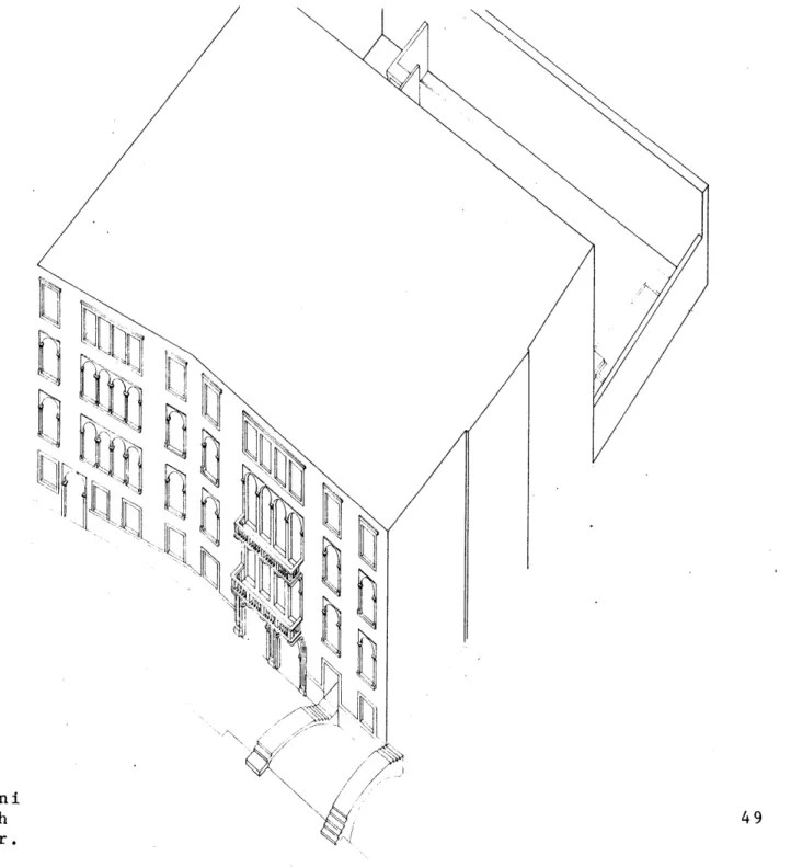 Fig.  17  Axonometric reconstruction  of  the exterior  of  the  Querini