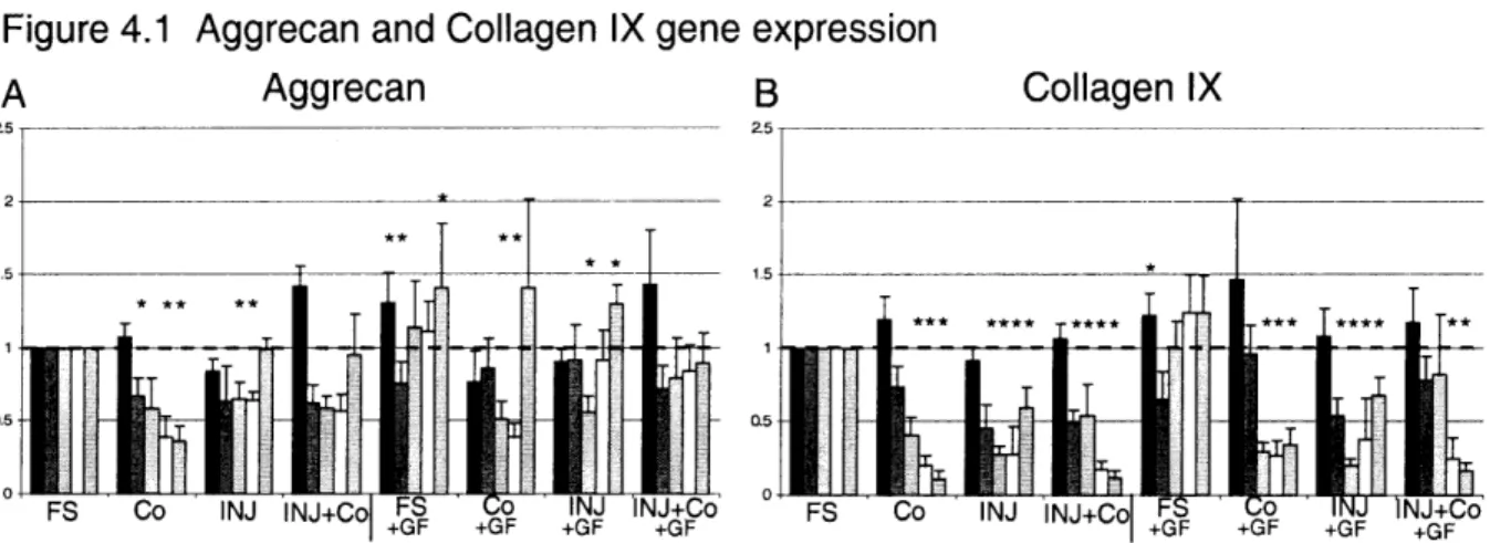 Figure 4.1  Aggrecan  and Collagen  IX gene expression