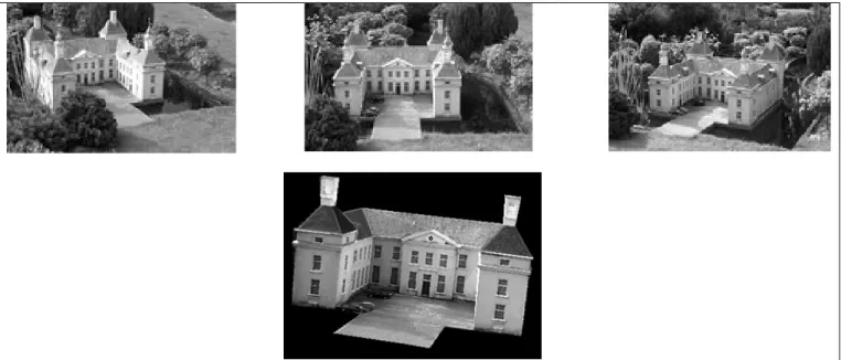 Figure 2: Images and model of ‘t Huys te Warmont, Warmond, Holland. 