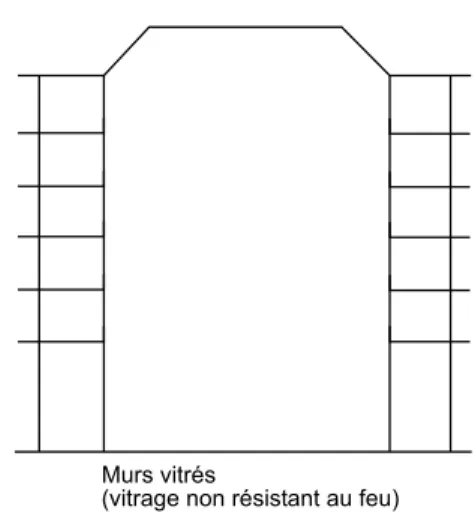 Figure 4. Atrium du type « vase clos » Figure 5. Atrium aux parois vitrées