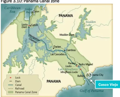 Figure 3.10: Panama Canal zone  