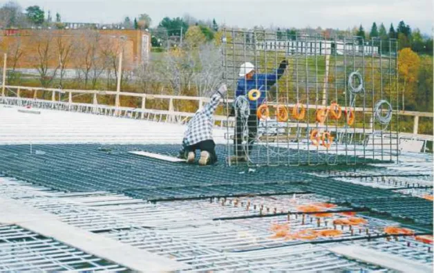 Fig. 11. Concrete casting in progress.