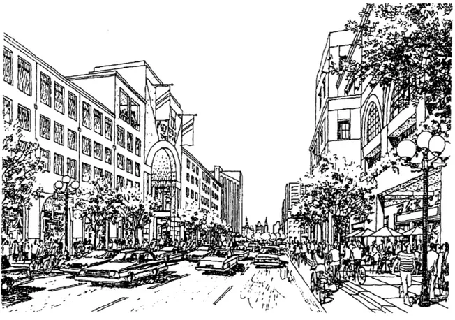 Figure  10.  Perspective  of the Nanjing Xi  Lu Project.