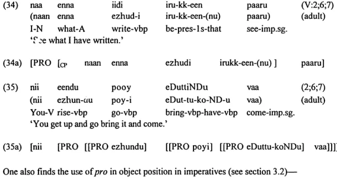 Table  2:  Use of  DSpredicates and Nom-Acc verbs in imperative and non-imperative contexts 