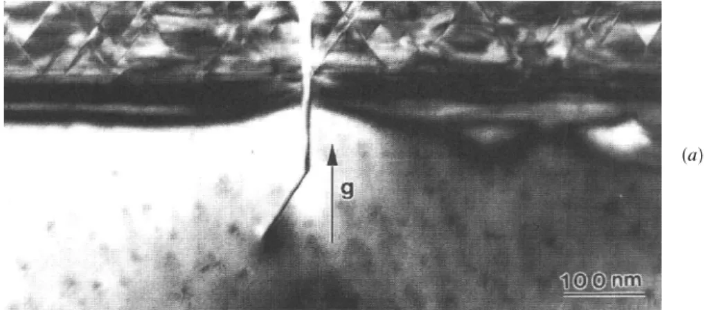 Figure 1. g ˆ 400 cross-section TEM images. (a) The crack arrests on the … 1 -