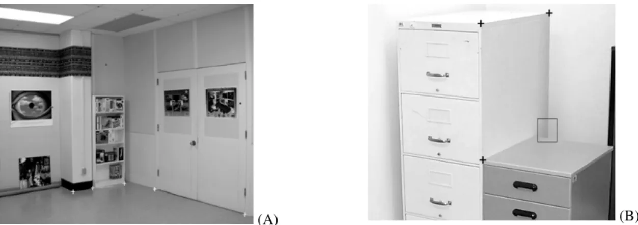 Figure 4: Using available features to fit planes and then extrapolate featureless points from single images.